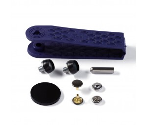 Set riveti (butoni rapizi) + dispozitiv aplicare, 9 mm, argintiu invechit - Prym 403101